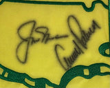Jack Nicklaus Arnold Palmer Signed Framed Undated Masters Golf Flag JSA Y76271