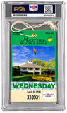 Jack Nicklaus Snead Player Signed 1998 Masters Practice Round Ticket PSA/DNA