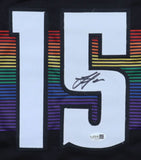 Nikola Jokic Denver Signed Black Basketball Jersey JSA QR