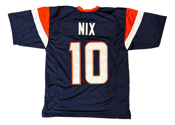 Bo Nix Denver Navy Blue Football Jersey