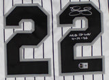 Noah Schultz Chicago Signed White Baseball Jersey MLB Debut 4-14-26 BAS