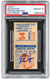 Nolan Ryan Signed New York Mets 1968 Rookie Year Ticket Stub PSA/DNA Auto 10
