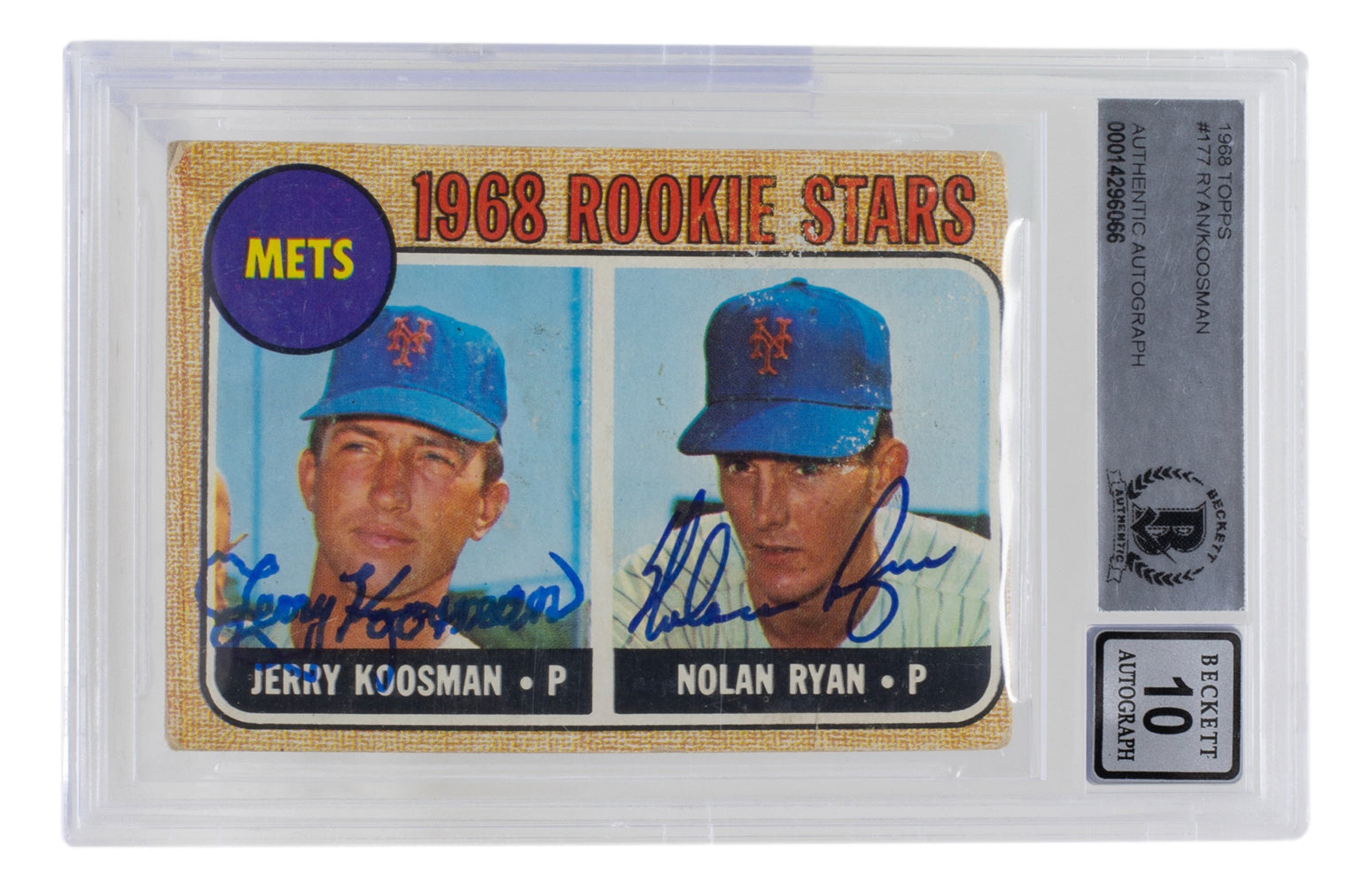 Nolan Ryan Jerry Koosman Signed 1968 Topps Mets Card #177 BAS 10 – Sports  Integrity