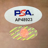 A Sports Integrity Nolan Ryan Signed Framed 16x20 Texas Rangers Bloody Lip Photo includes an oval PSA logo sticker above AP48923 and a holographic sticker with repeating AUTHENTIC text below it.