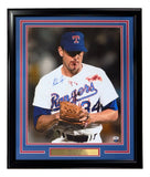 Nolan Ryan Signed Framed 16x20 Texas Rangers Bloody Lip Photo 2 PSA/DNA