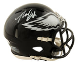 Nolan Smith Jr Signed Philadelphia Eagles Black Mini Speed Helmet JSA