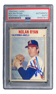 Nolan Ryan Signed California Angels 1979 Hostess #101 Trading Card PSA/DNA Sports Integrity