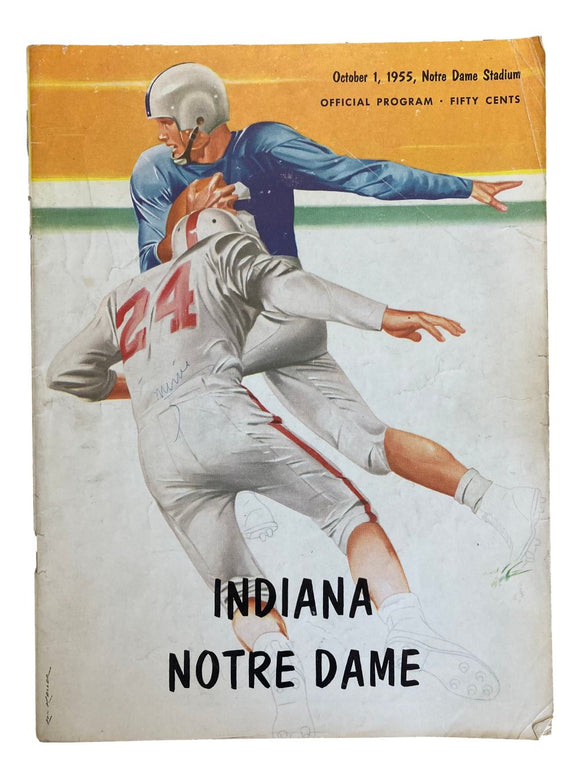 Notre Dame vs Indiana October 1 1955 Official Game Program