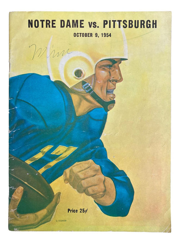 Notre Dame vs Pittsburgh October 9 1954 Official Game Program