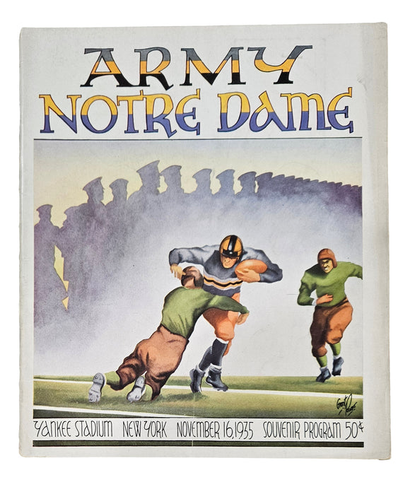 Notre Dame vs Army November 16 1935 Official Game Program