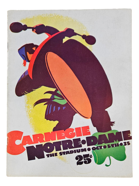 Notre Dame vs Carnegie Mellon October 5 1935 Official Game Program