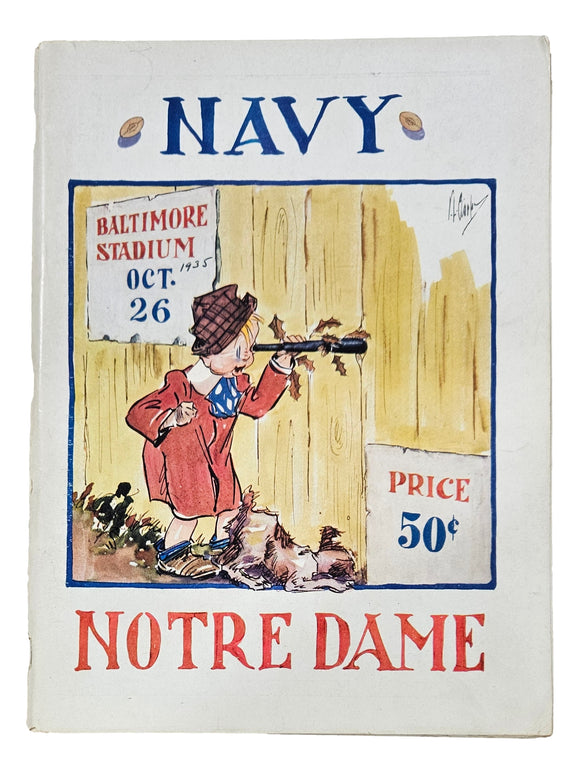 Notre Dame vs Navy October 26 1935 Official Game Program