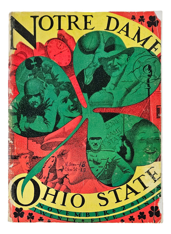 Notre Dame vs Ohio State November 2 1935 Official Game Program