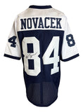 Jay Novacek Dallas Signed Alternate Navy Football Jersey JSA Hologram