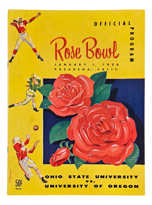 Ohio State vs Oregon 1958 Rose Bowl Official Game Program