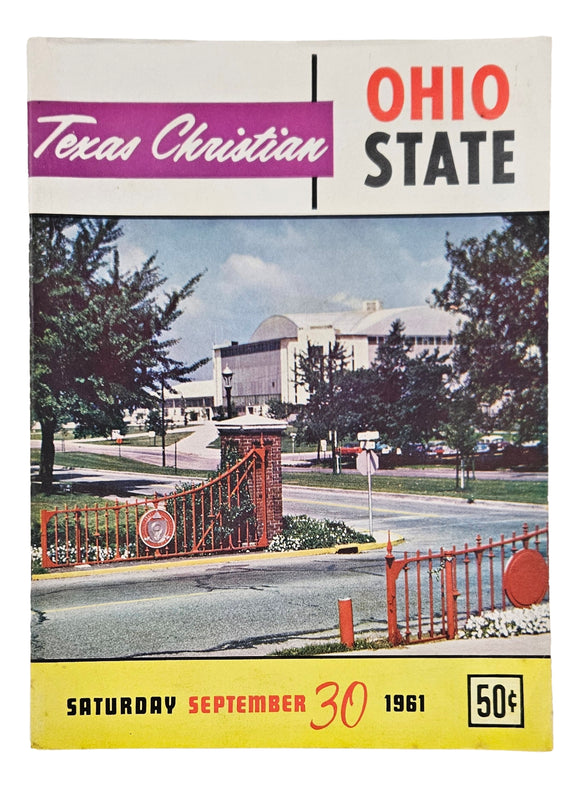 Ohio State vs Texas Christian September 30 1961 Official Game Program