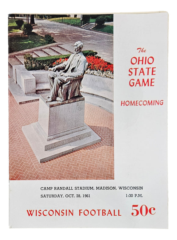 Ohio State vs Wisconsin October 28 1961 Official Game Program