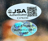 OJ Simpson Signed Framed 11x14 USC Trojans Photo JSA QR