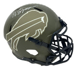 OJ SImpson Signed Buffalo Bills FS Salute To Service Replica Speed Helmet JSA