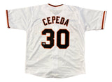 Orlando Cepeda San Francisco Signed White Baseball Jersey BAS