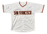 Orlando Cepeda San Francisco Signed White Baseball Jersey HOF 99 BAS