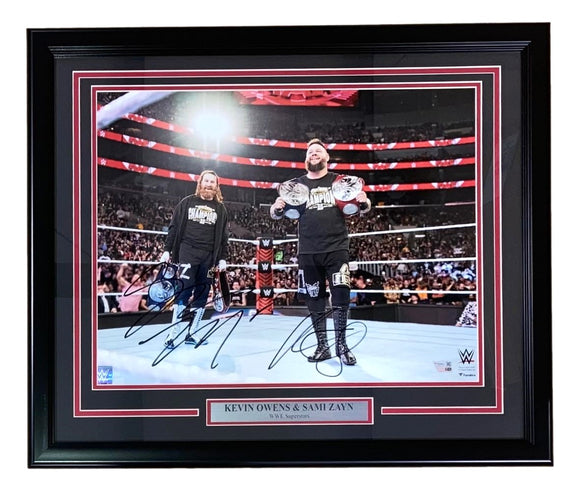 Kevin Owens Sami Zayn Signed Framed 16x20 WWE Photo Fanatics