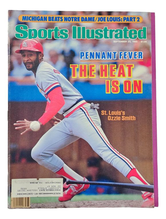 Ozzie Smith St. Louis Cardinals Sports Illustrated Magazine September 23 1985