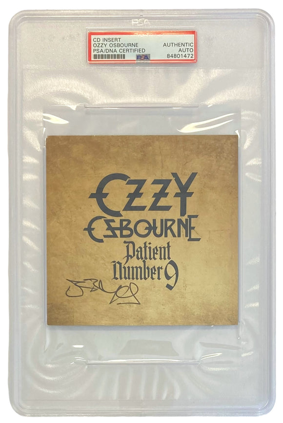 Ozzy Osbourne Signed Slabbed Patient Number 9 CD Booklet PSA/DNA Sports Integrity