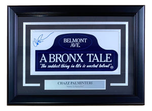 Chazz Palminteri Signed Framed 6x12 A Bronx Tale Sign Photo Steiner Hologram Sports Integrity