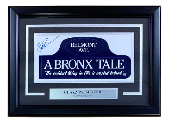 Chazz Palminteri Signed Framed 6x12 A Bronx Tale Sign Photo Steiner Hologram Sports Integrity