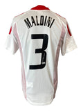 Paolo Maldini Signed AC Milan 2003 Champions League Adidas Soccer Jersey BAS
