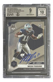 Micah Parsons Signed 2021 Panini Mosaic #257 Cowboys Rookie Card BAS 9 Auto 10