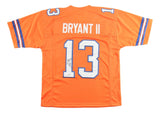 Pat Bryant Denver Signed Orange Football Jersey JSA QR Hologram