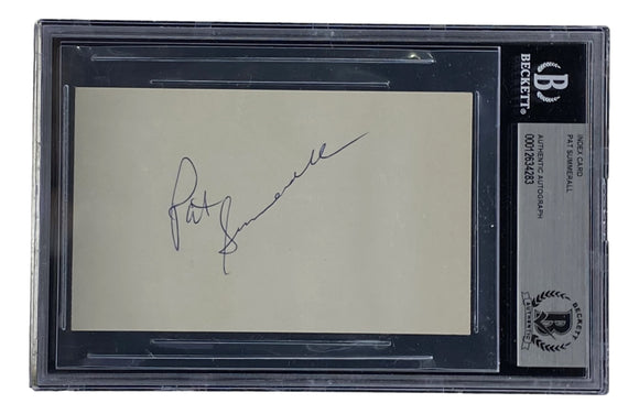 Pat Summerall Chicago Cardinals Signed Slabbed Index Card BAS 00012634283 Sports Integrity