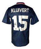 Patrick Kluivert Signed Ajax Umbro Soccer Large Jersey BAS