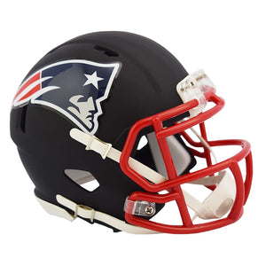 New England Patriots Flat Black Mini Speed Helmet Sports Integrity