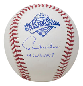 Paul Molitor Toronto Blue Jays Signed 1993 World Series Baseball 93 WS MVP BAS