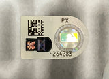 A close-up shows the authentication sticker with a QR code, MLB hologram, and serial “264283” on the Paul Skenes Signed Framed 16x20 Pittsburgh Pirates Photo by Sports Integrity.