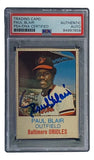 Paul Blair Signed Baltimore Orioles 1975 Hostess #12 Trading Card PSA/DNA Sports Integrity