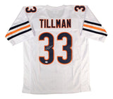 Charles Peanut Tillman Chicago Signed White Football Jersey JSA QR