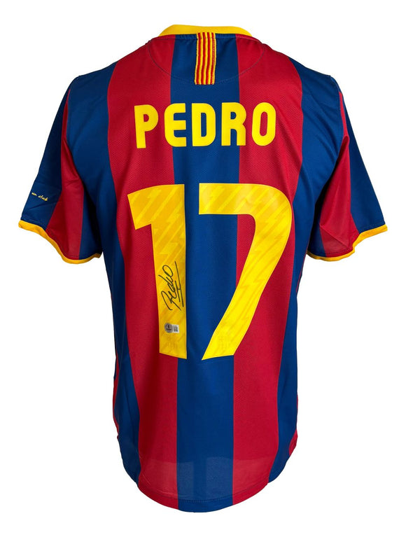 Pedro Signed Barcelona Nike Soccer Jersey BAS