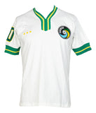 Pele Signed White New York Cosmos Soccer Jersey BAS Sports Integrity