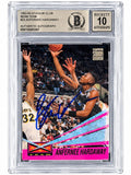 Penny Hardaway Signed 1993-94 Stadium Club #23 Magic Rookie Card BAS Auto 10