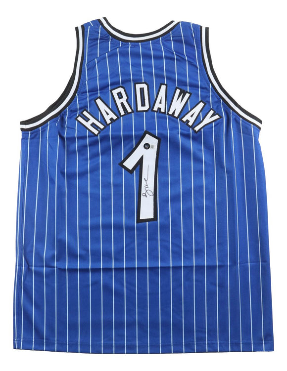Penny Hardaway Orlando Signed Blue Basketball Jersey BAS