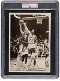 Pistol Pete Maravich Jazz Original 1976 Charlotte News Type 1 Photo PSA