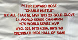 Pete Rose Cincinnati Signed White Stat Baseball Jersey JSA