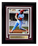Pete Rose Signed Framed 8x10 Philadelphia Phillies Photo BAS