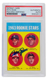 Pete Rose Signed 1963 Topps Rookie Stars #537 RP Baseball Card PSA