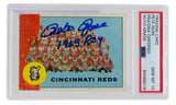 Pete Rose Signed 1963 Topps Reds Team #63 Baseball Card 1963 ROY PSA/DNA GEM MT 10 Sports Integrity