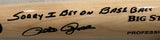 Pete Rose Cincinnati Reds Signed Tan Rawlings Pro Baseball Bat Sorry I Bet JSA